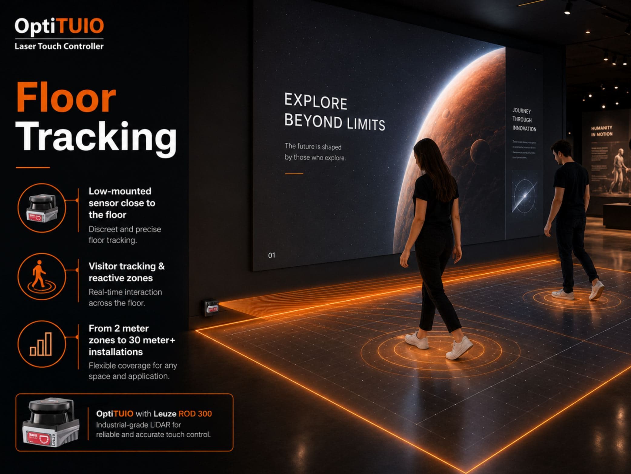 Interactive floor tracking challenge