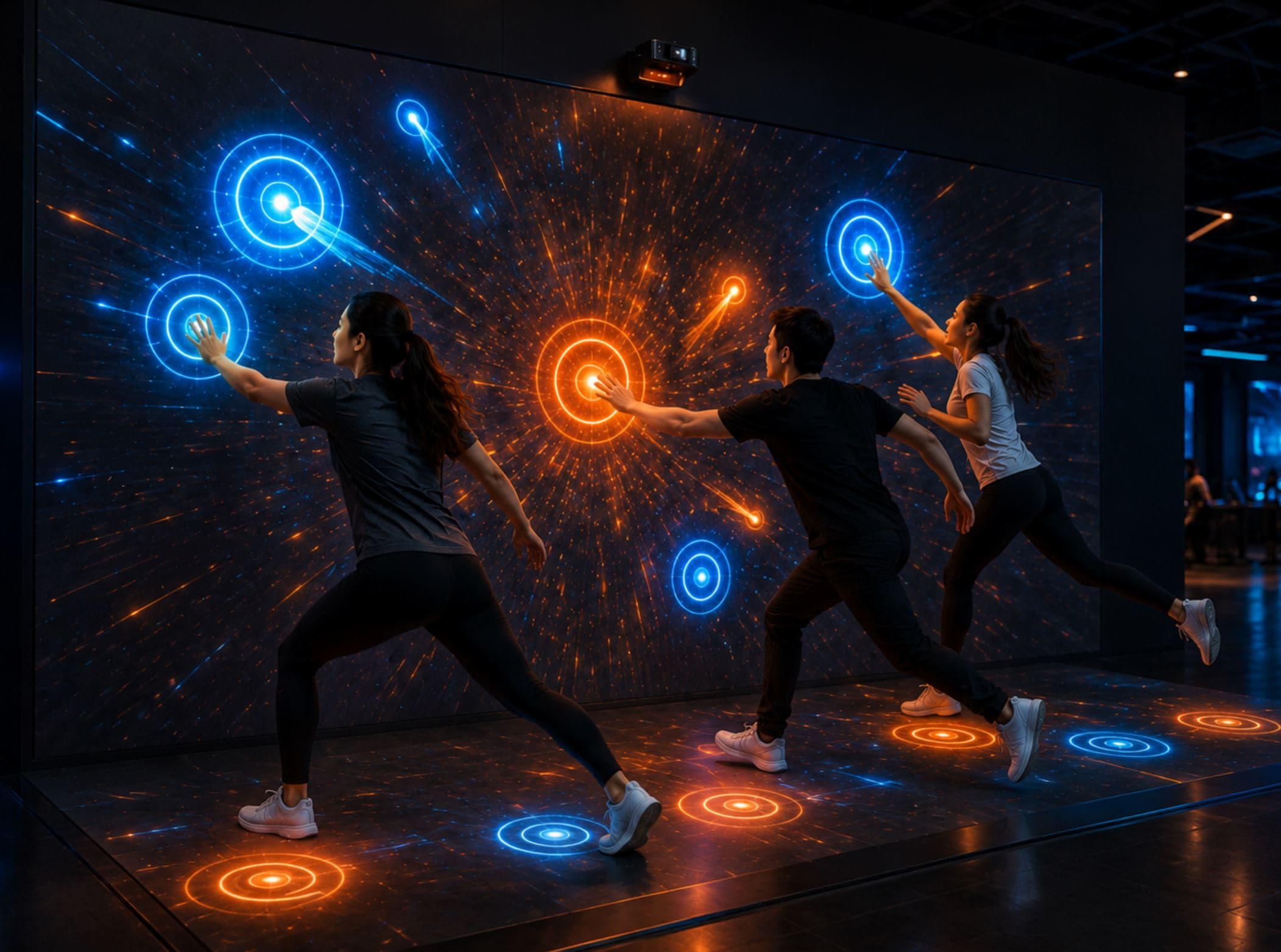 Interactive game wall challenge